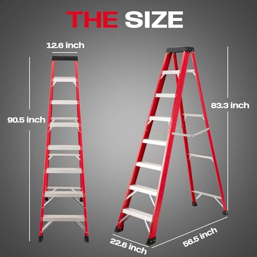 Image of Ladder 8-Foot Fiberglass Step Ladder