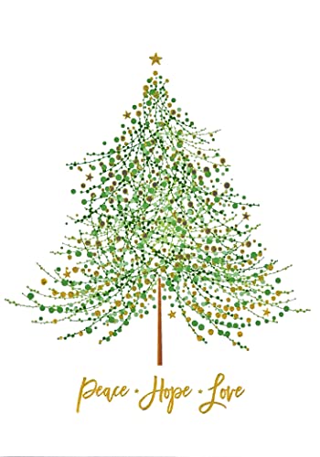 Tree of Festive Wishes Small Boxed Holiday Cards (20 cards 21 self-sealing envelopes)