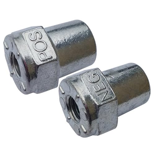 Borne de batterie 3/8 filetée robuste avec adaptateurs positif négatif en lot de 10 - 3