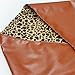 Reversible Leopards Print PU Leather Triangle Scarf Unisex Fashion Accessory Photo Props