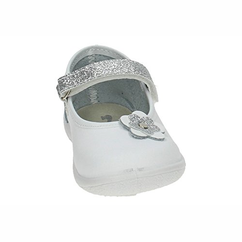 Merceditas blancas de piel para niña talla 19, zapatos cómodos infantiles 2
