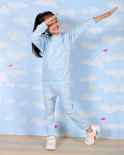 Image of The Mom Store Kids Sweatshirt With Joggers Set| Cotton With French Terry | Cute Prints | Warm | For Boys & Girls | Trendy Winter Sets For Kids | Hoodie And Sweatpant Set