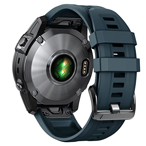 NotoCity for Garmin Fenix 7S/Fenix 5S/Fenix 6S/Fenix 8 43mm Strap,Silicone Sport Band 20mm Easy Fit for Garmin Fenix 7S Pro/Fenix 5S Plus/Fenix 6S Pro/Fenix 7S/Fenix 7S Solar,navy blue
