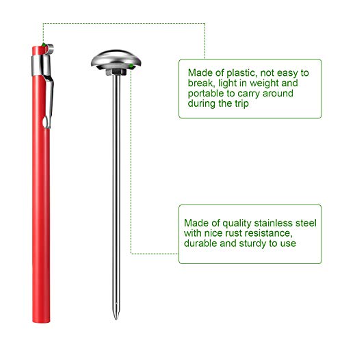 3 Pieces Immediate Read Pocket Thermometer Milk Frothing Thermometer 1 Inch Stainless Steel Dial Thermometer With 3 Pieces Calibration Sleeves For Coffee Drinks Chocolate Milk Foam #TOP2