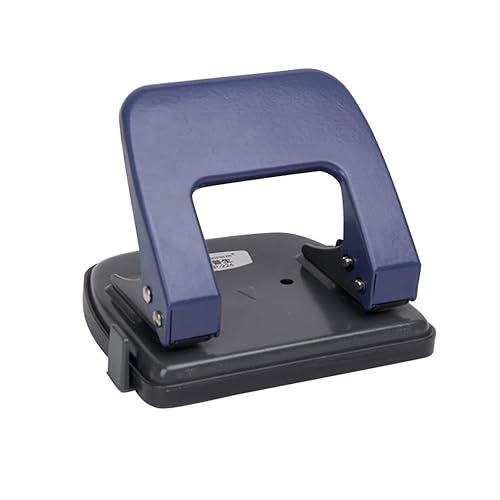 Operitacx Perforadora de 2 agujeros, perforadora de agujero pequeño para manualidades, herramienta de perforación azul de doble agujero, 2