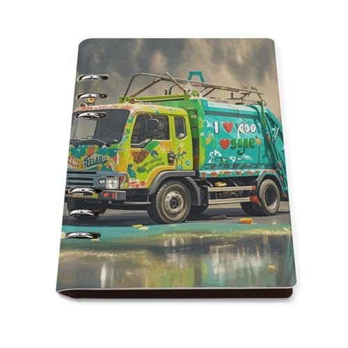 Carnet A5 I Love Garbage Trucks le cadeau idéal en cuir synthétique pour passionnés