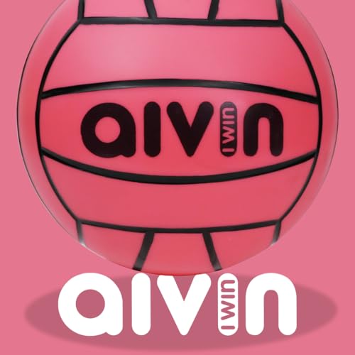 Image of Aivin Home-Play Volleyball | Grooved Grip PVC Surface | All-Surface Play | Balanced Flight & Consistent Bounce | Indoor & Outdoor Use (Neon Pink, 1)