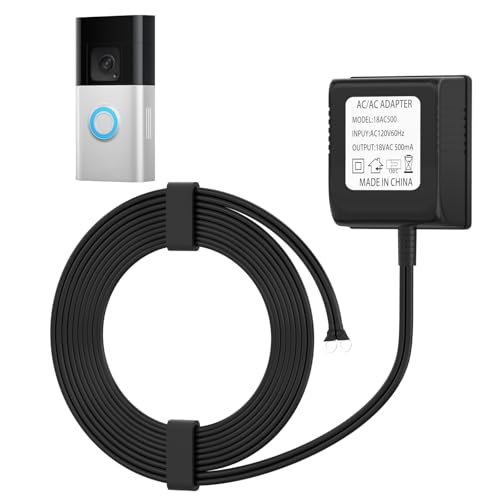 18V Video Doorbell Transformer with 16.4ft Cord