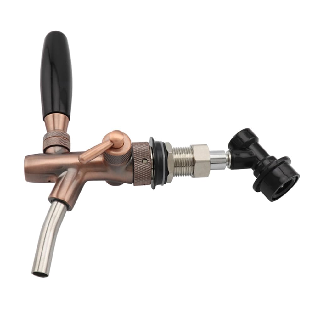 CTRLZS Adjustable Draft Beer Tap with Liquid Ball Lock Disconnect Chrome Plating Control Beer Faucet Homebrew Kegerator