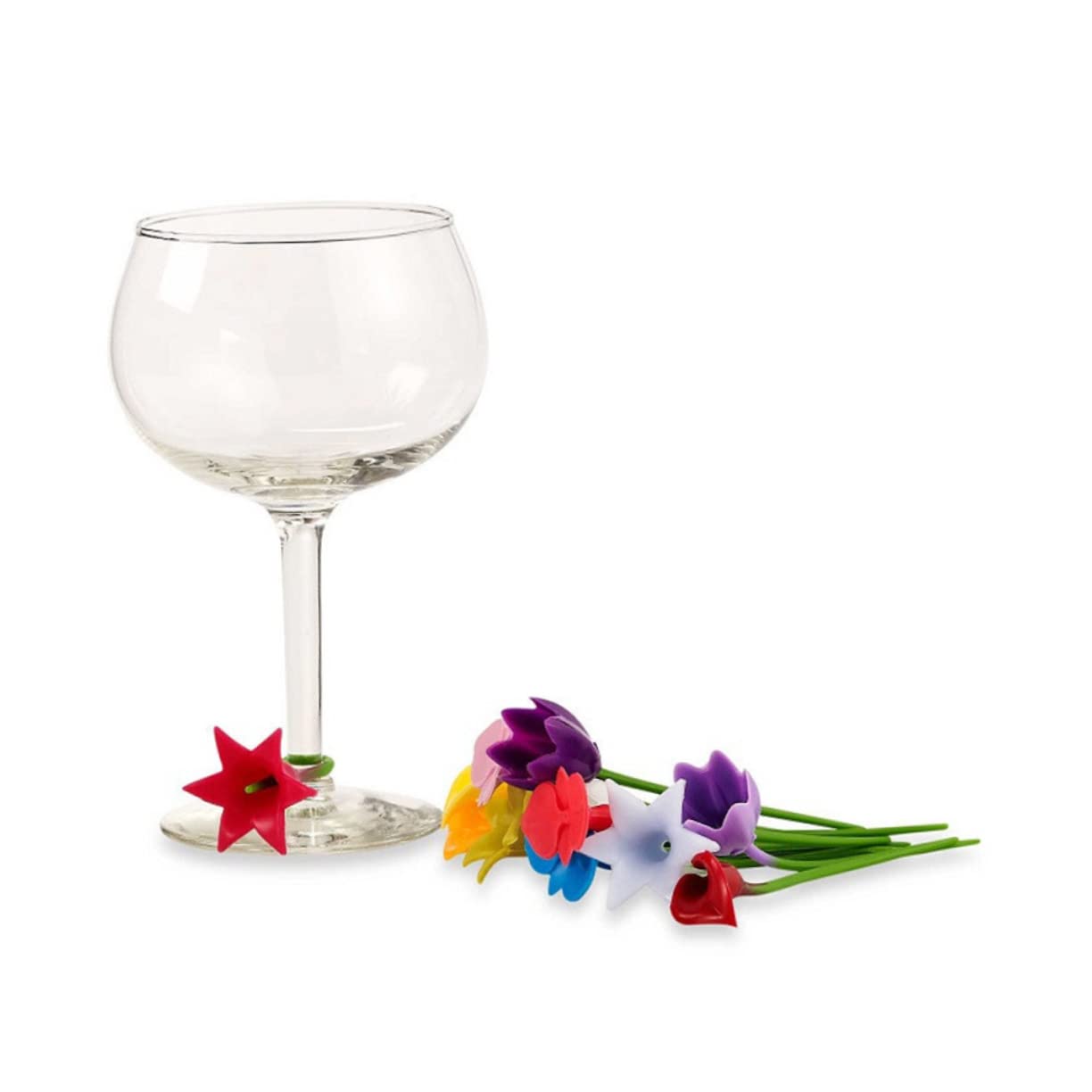 PRETYZOOM 36stücke Teiliges Silikon-weinglasmarkierer Blumenform Wiederverwendbare Glaslabels Für Partys Hochzeiten Und Home Bars Zur Identifizierung Von Trinkgläsern