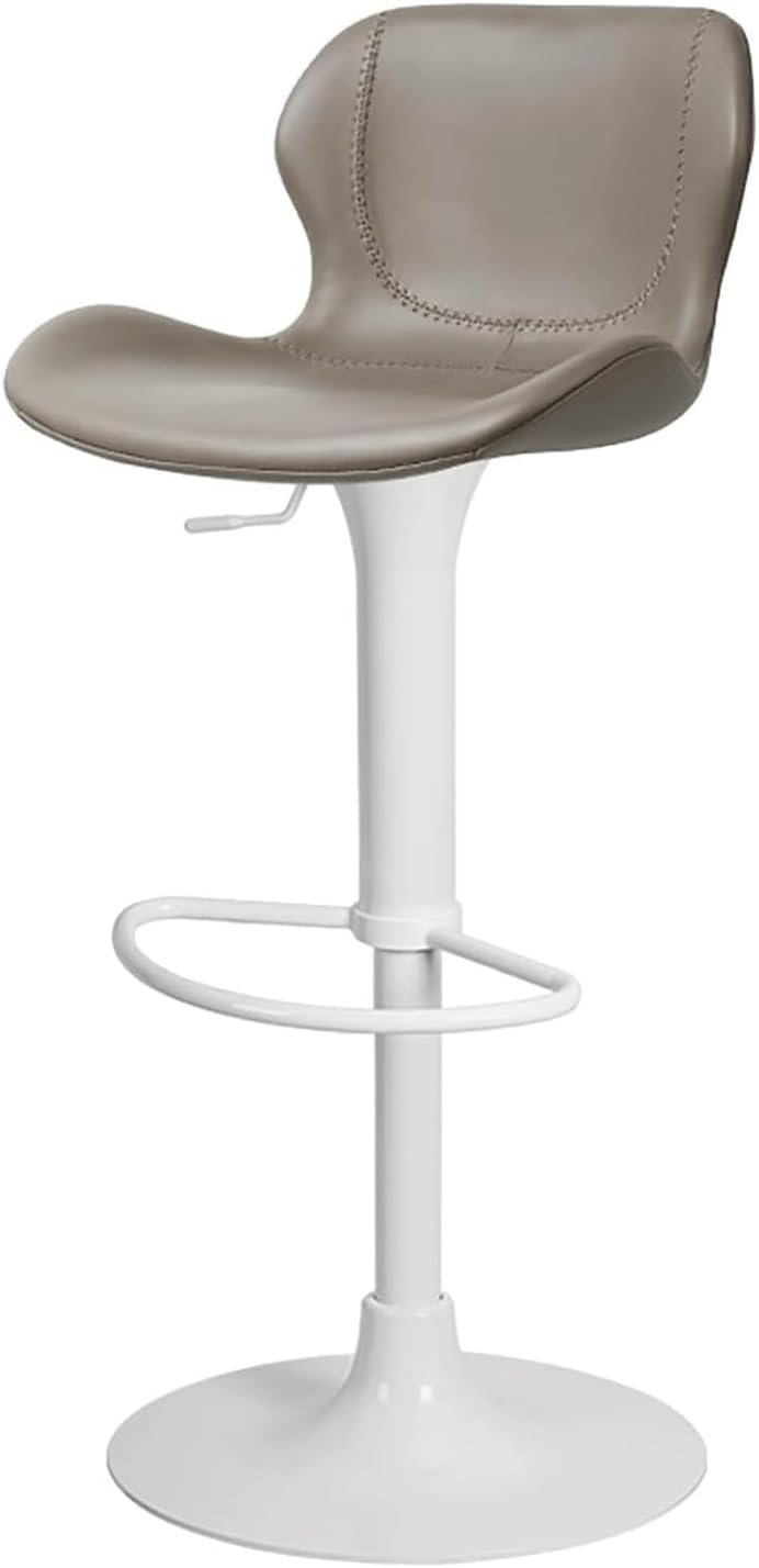 Light Luxury Lift Bar Stool Cowhide Bar Stool Metal Base Rotating Bar Chairs Modern Counter Stool Easy to Assemble and Clean