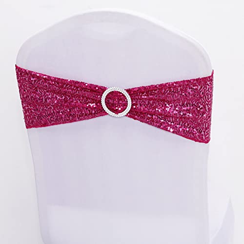 Fasce for sedie con paillettes lucide elasticizzate e cursore(6)