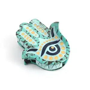 Hamsa Hand Hair Claw Clip Personalized Acetate Hair Claw Clip with Hamsa Hand Design for Women Gift, 1 Piece