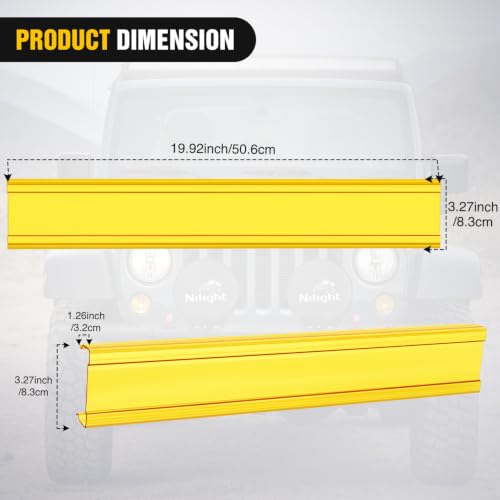 Image of Nilight 22 Inch Spot Flood Combo LED Light Bar Yellow Cover
