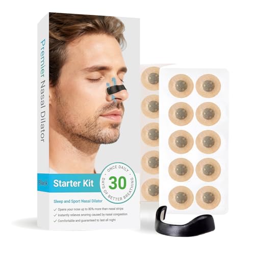 Nuvexa Magnetic Nose Strip, 60 Pcs Anti Snoring Easy Sleep Nasal Strips for Breathing, Nose Magnet Strip Improve Sleep Quality, Nasal Dilators Snoring for Men & Women Universal Fit