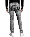Southpole Mens Stretch Signature Denim Jeans, Marble Grey Black, 34W X 30L US