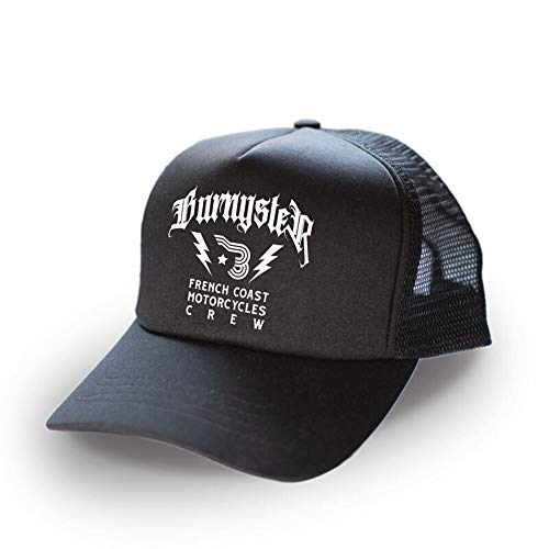 Casquette Trucker Noir pour roadtrip en bord de mer style moto vintage