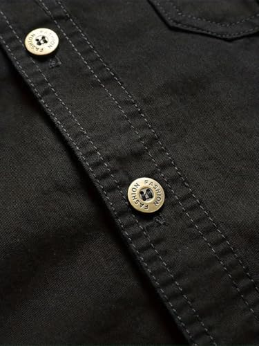Image of FABRIPPLE Men's Cargo Jacket Shirt | 100% Cotton | 6 Pocket Utility Overshirt | Casual & Outdoor Wear | Breathable & Lightweight Fabric