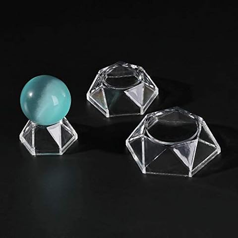 NEBAISEN 3 PACK Crystal Ball Base Acrylic Display Stand Sphere Stone Support Holder Desktop Ornaments Photography Prop (Ball is not Included) Cover