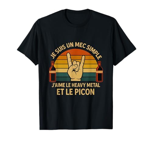 Picon Heavy Metal apéro - idée Cadeau Rock and Roll Homme T-Shirt