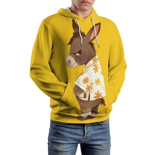 Sweatshirt âne mignon dessin animé pull à capuche manches longues S - 6