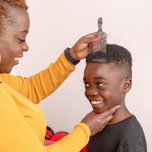 Peine metalico con diseño floral para cabello rizado miniatura 6