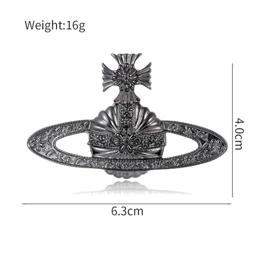 Image of Dreuyet Saturn Planet Brooch Pin for Women Ladies Dainty Rhinestone Star Lapel Pin Cubic Zirconia with Crystal Planet Brooch Fashion Dress Accessories Jewelry for Suit Clothing Jackets Badges