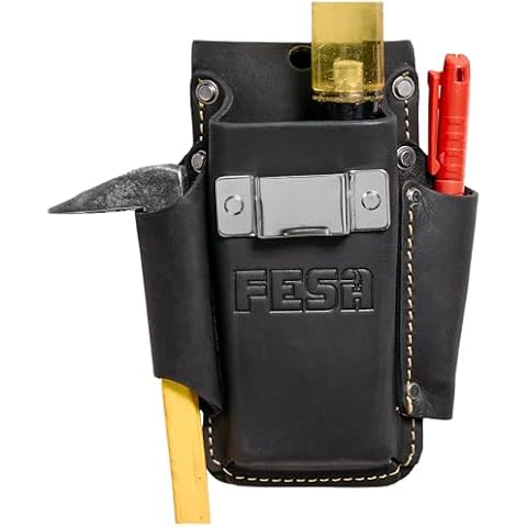 FESA 4-in-1 Leather Tool Pouch with Clip Cover