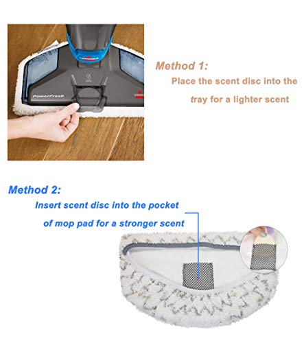 LeFix 16 Stück Dampfmop-Duftscheiben (2 Düfte: Lemon & Sea Elegance), Ersatz für Bissell Powerfresh und Symphony Serien, einschließlich Modelle der Serien 1940, 1440, 1132, 1543 und 1544