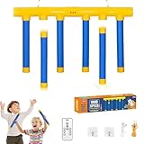 Reflex Challenge Game, Reflective Drop Stick Challenge Game with Remote, Hand Eye Coordination Training Reaction Training Toy, 3-Speed Catching Sticks Games for All Ages (Blue+Remote)