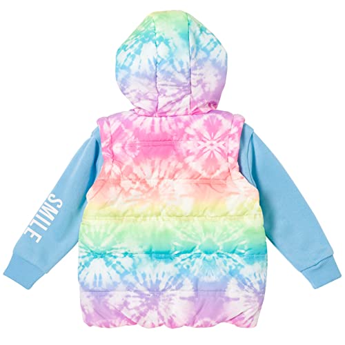 My Little Pony Twilight Sparkle Pinkie Pie Rainbow Dash Toddler Girls Zip Up Vest 2Fer Jacket Tie Dye Multicolor 2T #TOP3