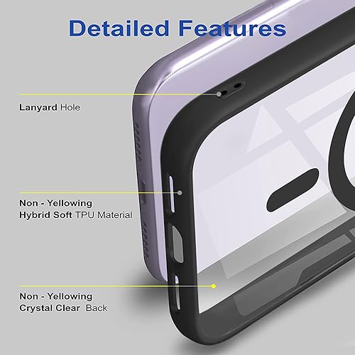 Image of KARWAN️ Hybrid Transparent Samsung Galaxy S24 Back Cover Case Compatibe with Mag-Safe|Shockproof Design |Camera Protection Bump|Transparent Back Cover Case for Samsung Galaxy S24(PC,TPU|Black Bumper