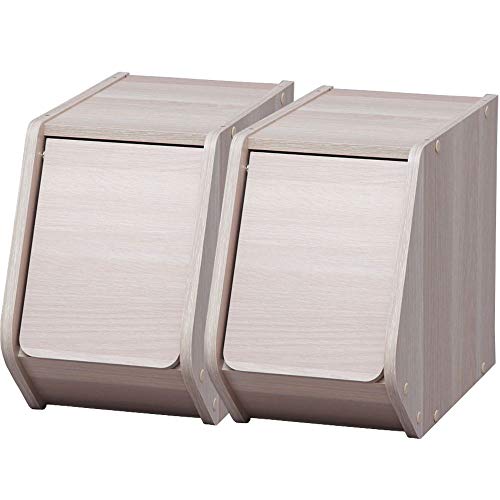 アイリスオーヤマ(IRIS) 収納ボックス ナチュラル 20×38.8×30.5cm STB-200D 2個セット