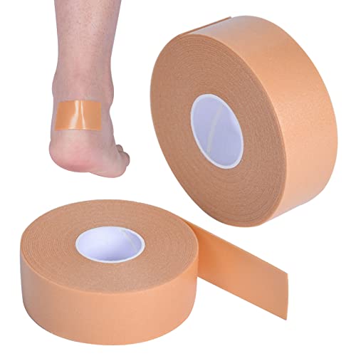 Misazy Blasenpflaster, 2 Rollen Fersenpflaster Schuh Blasenpflaster Wandern Wasserdichte Selbstklebende Verschleiß Zur Verhinderung Von Schaumbildung Und Kratzern, 2,5 cm X 4.5m Cover