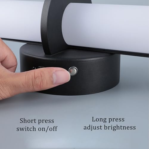 Lámpara de pared dorada interior con batería recargable y foco orientable de 360 grados 6