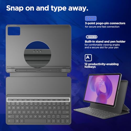 Image of Lenovo Idea Tab with Folio Keyboard + Tab Pen | Wi-Fi + 5G |11 inch Display, 2.5K Resolution, 90Hz Refresh|8GB RAM, 256GB ROM| MediaTek Dimensity 6300| 7040mAh|4 Speakers| USB-C| Luna Grey