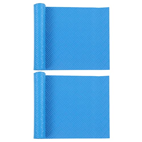 KIMISS rutschfeste Pool-Stufenmatte – 2-teilige Schwimmbad-Leitermatte, Gummi-Schutzboden-Stufenpolster, 60 X 24 X 0,1 cm, Set-Set – Pool-Auskleidungs-Schutzmatte