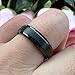 TUTISS 6mm Black Tungsten Rings for Men Women Fashion Engagement Wedding Bands Brushed Finish Stepped Beveled Comfort Fit Size 9.5
