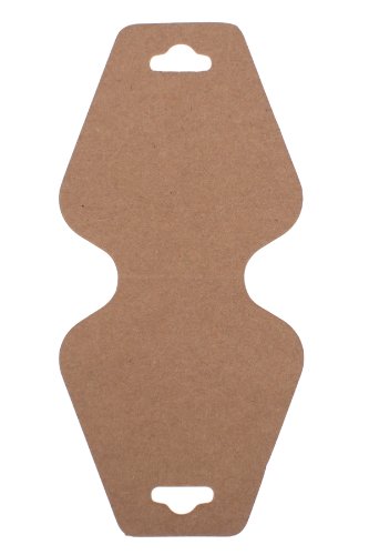 Trimweaver TW-DCARD-TRI-BROWN-100 100-Piece Triangular Fold Over Display Cards, Kraft Brown