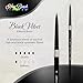 Silver Brush Limited 3000S-8 Black Velvet Round Paintbrush for Watercolor, Gouache, Inks, & Dyes, Size 8, Short Handle