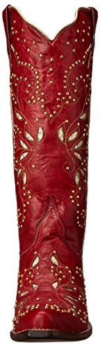 Womens Quinn Embroidered Snip Toe Pull On Casual Boots Mid Calf Mid Heel 2-3" - Grey2