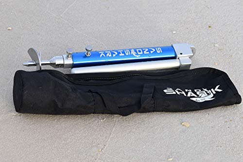 Ultimate PWC Premium Sand Anchor. Proven to Hold and Protect Watercraft. Shallow Water, Beach, or Sandbar Anchor for Jet Ski or Waverunner. Adjustable 18” to 31”, Padded Case, by SandShark.