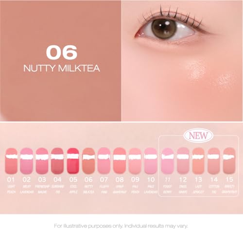 Image of PERIPERA SYRUPY TOK CHEEK Liquid Blush| Dewy Finish with Long-Lasting Hydration, Buildable & Blendable Color, Natural Glow for Cheeks, Safe for Sensitive Skin (06 NUTTY MILKTEA)
