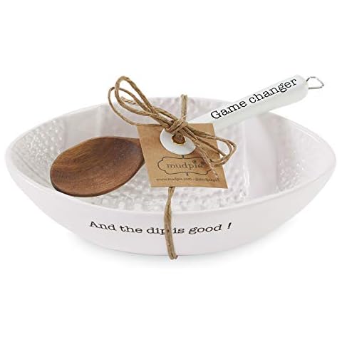 Mud Pie Football Dip Bowl and Spoon Sets (Dip is Good Bowl Set) Cover