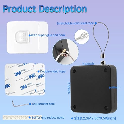 Image of Automatic Sensor Door Closer - Multifunctional Auto Door Return Device for Residential & Commercial Use | ABS & Steel Construction | Aluminium Finish Black (Pack of 1)