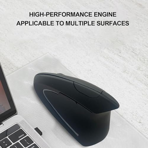 Ratón ergonómico inalámbrico vertical recargable para ordenador portátil de oficina 5