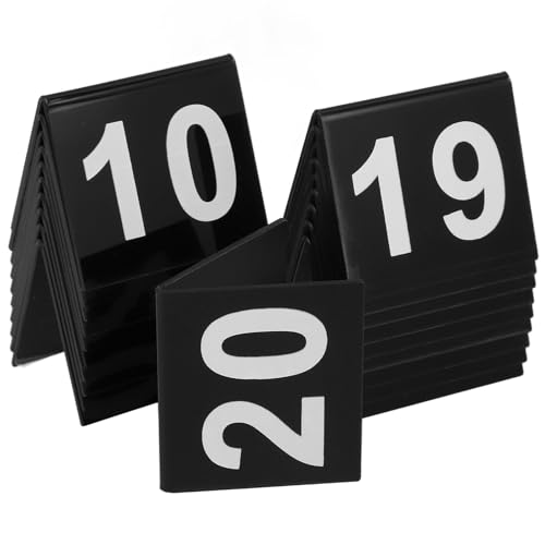 Numéros de Table Acryliques : Finies les Taches ! Cartes de Table Lavables pour Restaurant