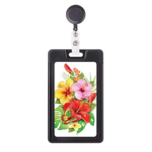 Porte-badge rétractable avec cordon 60cm solide et pince rotative anti-chute