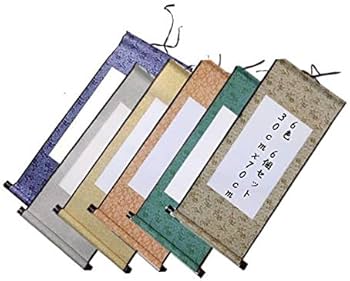 Amazon | 掛け軸 無地 書道 巻物 6色 6本 セット 70 x 30㎝ 掛軸 書道