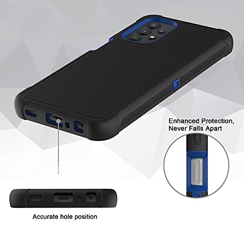 Leptech For Galaxy A32 5G Case With Soft Tpu Screen Protector, [Holster Series] Full Body Heavy Duty Armor Protective Phone Cover With Kickstand Belt Clip Case For Samsung Galaxy A32 5G 6.5" (Black) #TOP1